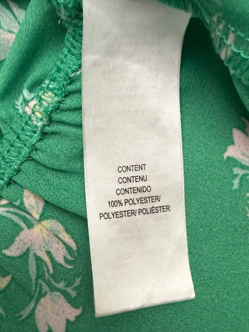 WAYF Floral Ruffle Sleeveless Blouse Green White Peplum Top Women’s Size S - Picture 9 of 12